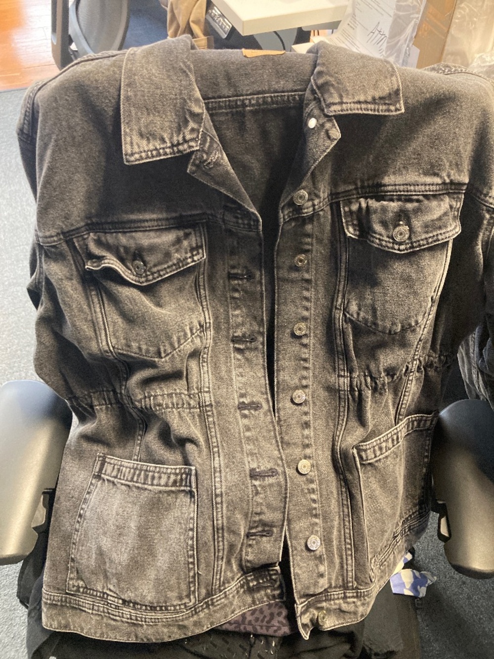 Size XxL 100% cotton denim jacket cargo coat cute